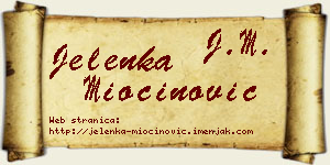 Jelenka Miočinović vizit kartica
